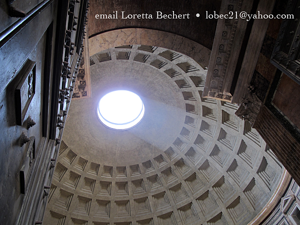 Inside the Pantheon; Rome, Italy by Loretta Bechert.